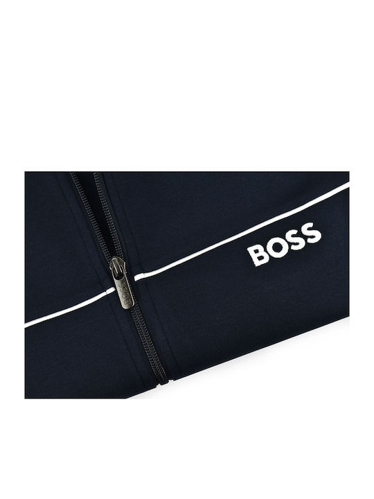 Hugo Boss Men's Sweatshirt Jacket with Hood Navy Blue