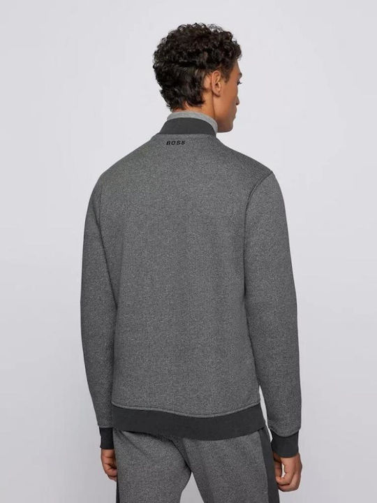 Hugo Boss Men's Sweatshirt Jacket with Pockets Gray