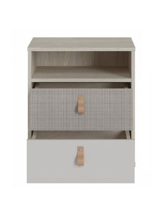 Miden Kinder Nachttisch Hölzernes Beige 49.2x40x56.7cm