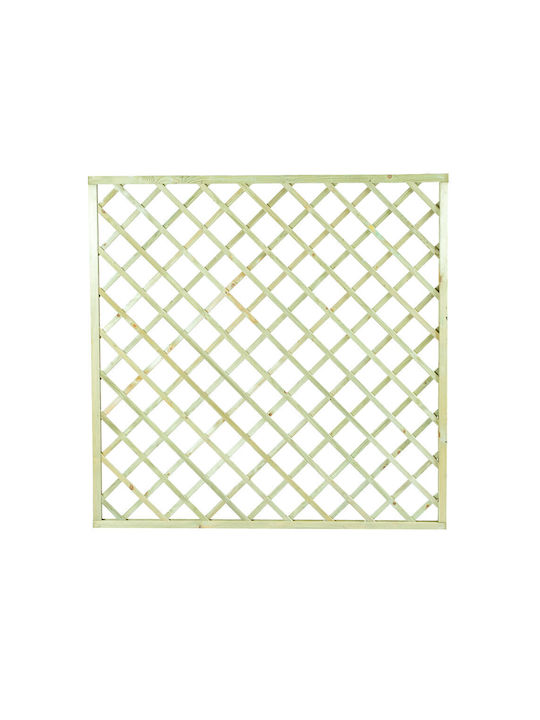 Spalier Garten (12x12) aus Holz mit Rhombus Rasterdesign in Beige Farbe 60x180cm