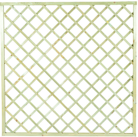 Garden Trellis (12x12) Made of Wood with Rhombus Grid Design in Beige Colour 60x180cm