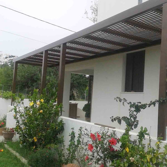 Pergolă De Grădină Din Lemn Cu Tavan 300x300cm