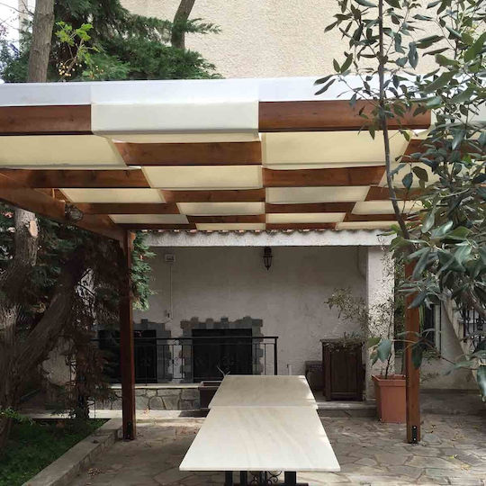 Πέργκολα Κήπου από Ξύλο με Οροφή 300x300cm