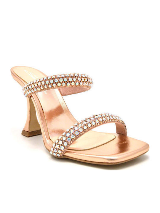Sante Sandals with Strass Rose Gold-Cooper