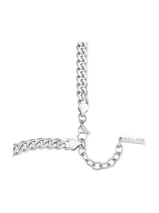 Police Docile Silver Chain Neck Length 55cm