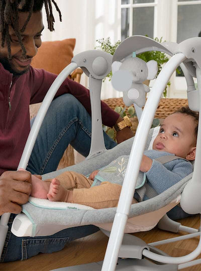 Ingenuity Electric Relax pentru Bebeluși Leagăn ConvertMe Swing-2-Seat cu Muzică și Vibrații Swell pentru Copil până la 9kg