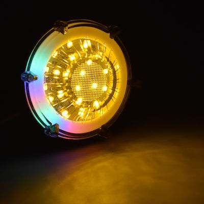 Projektor Motorrad LED Orange & RGB-Ring 2Stück