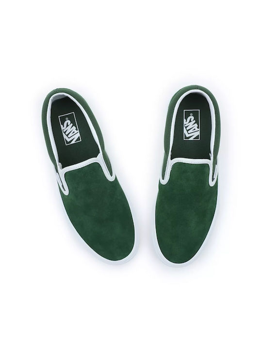 Vans Classic Men's Canvas Slip-Ons Green 1