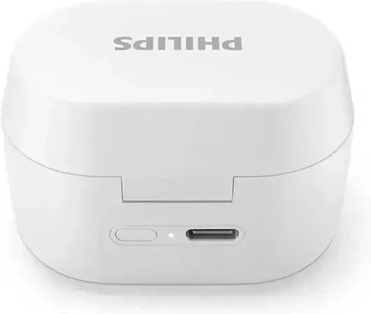 Philips TAT3216 Earbud Bluetooth Handsfree Căști cu Rezistență la Transpirație și Carcasă de Încărcare Alb