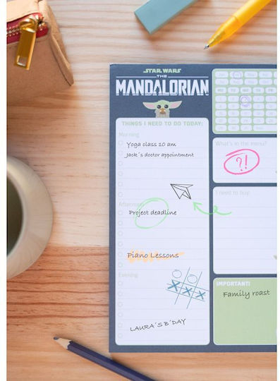 Grupo Erik Ημερήσιο Planner The Mandalorian Πράσινο 14x20εκ.