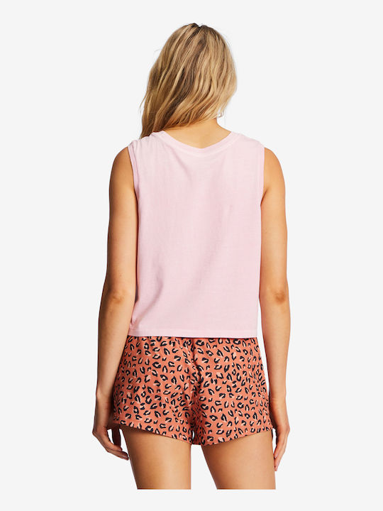 Billabong Damen Bluse Ärmellos Pink Trails