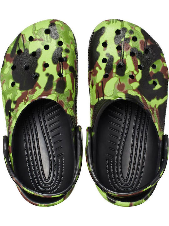 Classic Spray Camo Children's Anatomical Beach Shoes Khaki