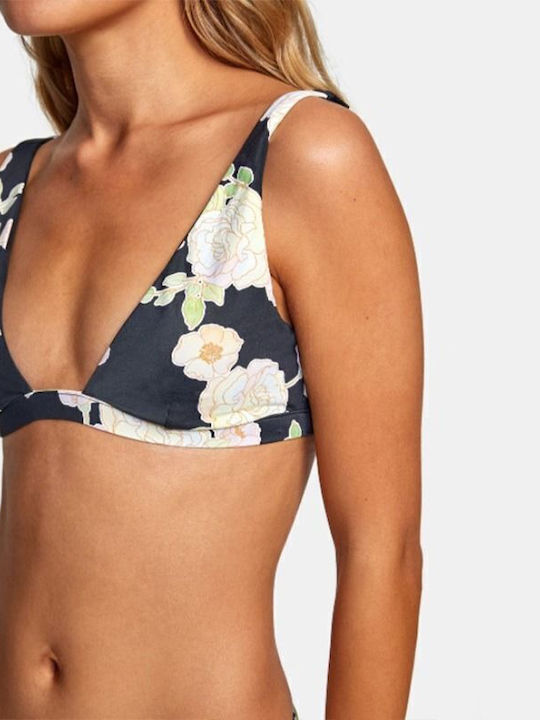 Bikini Τριγωνάκι Floral Μαύρο