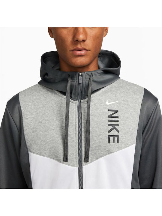 Sportswear Hybrid Sweatshirt with Hood Grey / White