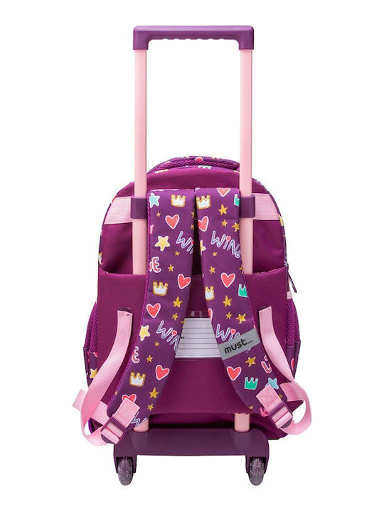 Must Love Wins School Bag Trolley Elementary, Elementary in Purple color