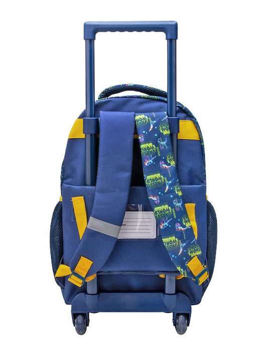 Must Jurassic Strike Attack School Bag Trolley Elementary, Elementary in Blue color