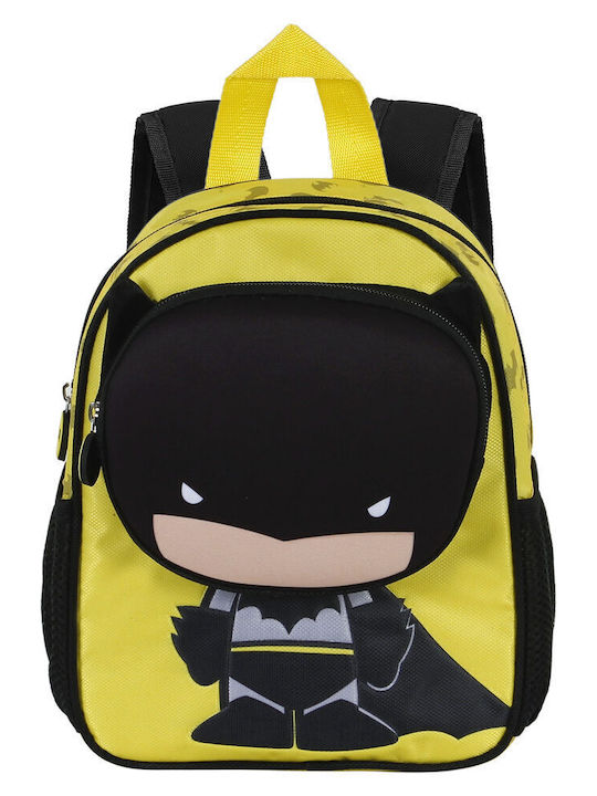 DC Batman Bobblehead School Bag Backpack Kindergarten in Yellow color