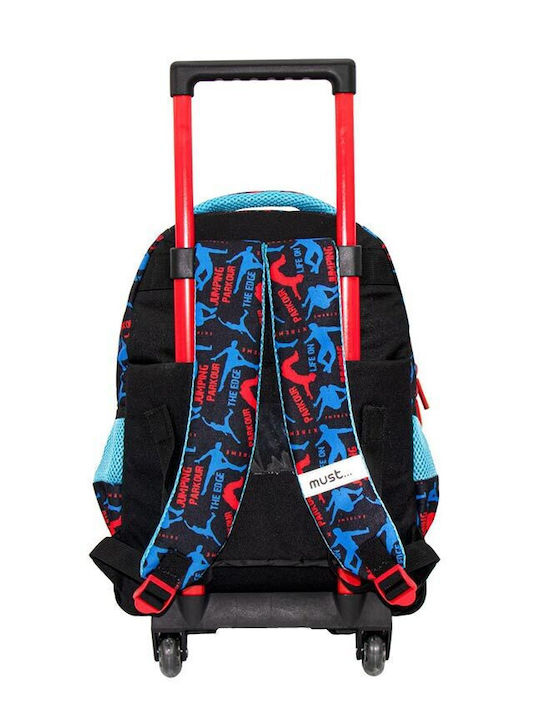 Must Extreme Parkour with 3 Compartments School Bag Trolley Elementary, Elementary Multicolored