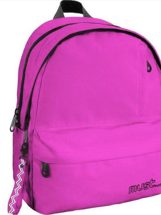 Must Monochrome School Bag Backpack Junior High-High School in Fuchsia color 22lt