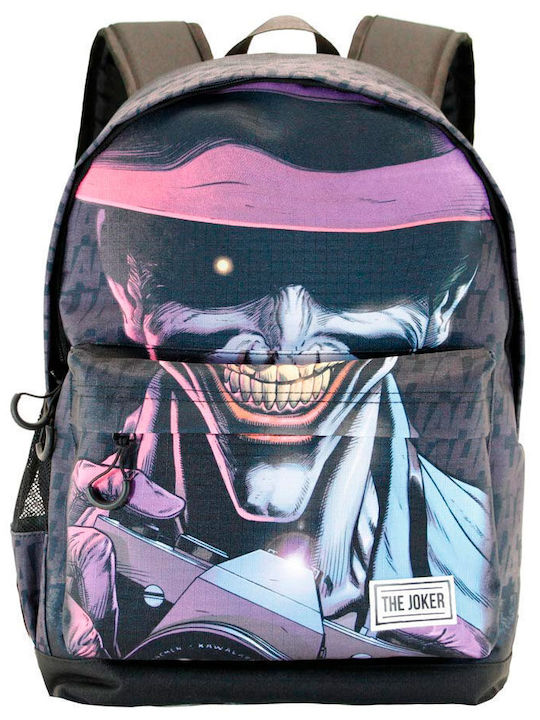 DC Joker Crazy Ученическа Раница Основно Многоцветна с Джоб за Бутилка 22.5 Литра