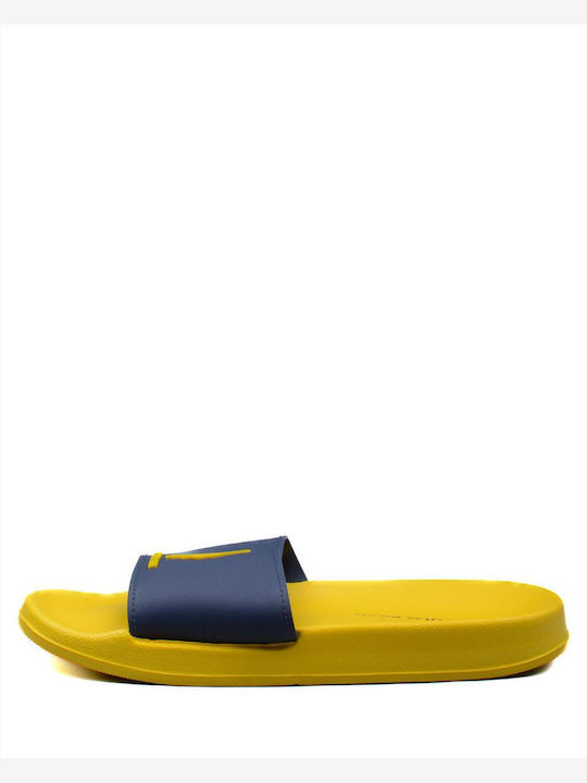 U.S. Polo Assn. Ανδρικά Slides Κίτρινο-Μπλε