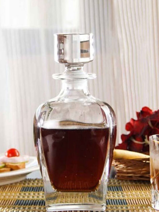 RCR Fusion Cristal Carafă de Servire Whiskey 22.5buc cu Dop Transparentă 800ml 1buc