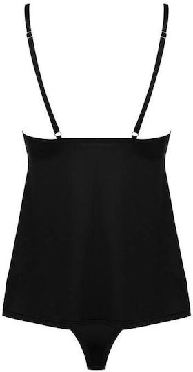 Obsessive Set Cămașă De Noapte Sexy Neagră