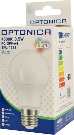 Optonica LED Bulb 8.5W 108mm for Socket E27 and Shape A60 Natural White 806lm