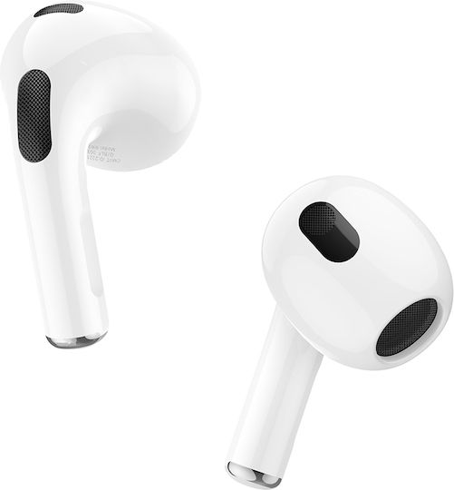 Borofone BW26 Earbud Bluetooth Handsfree Ακουστικά με Θήκη Φόρτισης Λευκά