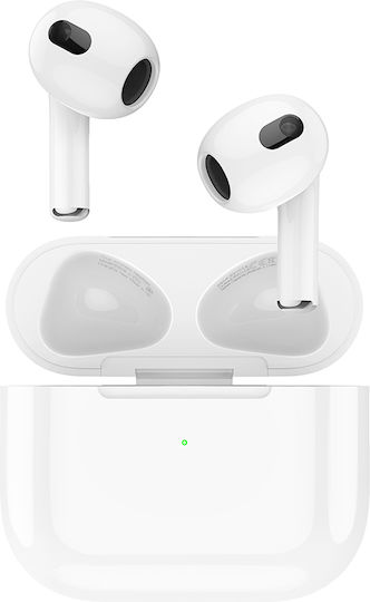 Borofone BW26 Earbud Bluetooth Handsfree Ακουστικά με Θήκη Φόρτισης Λευκά
