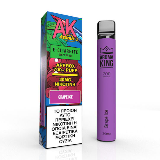 Atomic Einweg-E-Zigarette 700 Einweg-E-Zigaretten Grape Ice 2ml 20mg Lila