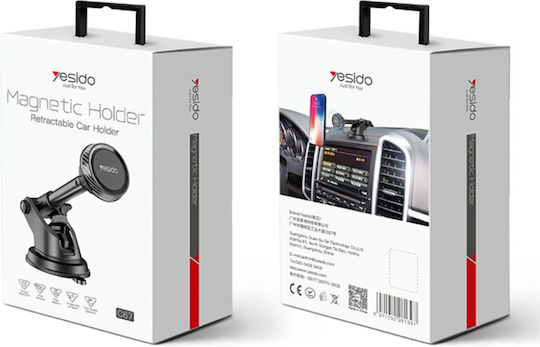 Yesido C67 Suport Auto pentru Telefon Mobil cu Magnet Negru