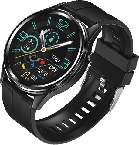 Kaku KSC-766 Smartwatch with Heart Rate Monitor (Black)