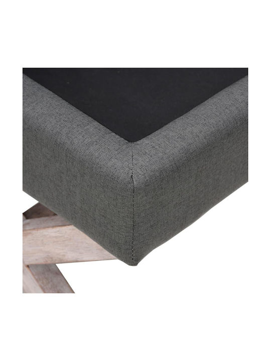 vidaXL Bankhocker mit Stauraum Stoff Dunkelgrau 110x45x49cm