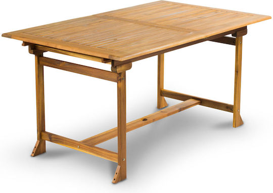 Masă De Exterior Din Salcâm Extensibilă FDZN 4004-T 150(+50)x90x75cm