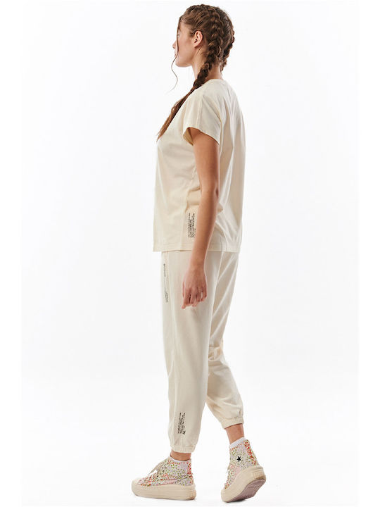 021329 Pantaloni de Trening cu elastic CREAM