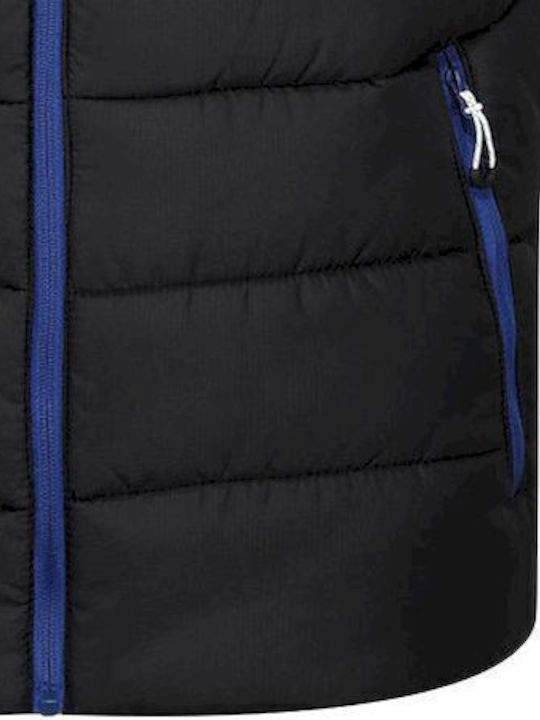 TRA892 Αμάνικο Χειμωνιάτικο Μπουφάν Puffer Black/New Royal