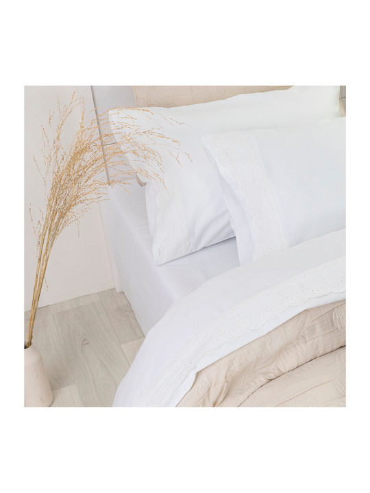 Borea Sheet Sets Queen 240x280cm. Isabella White 4pcs