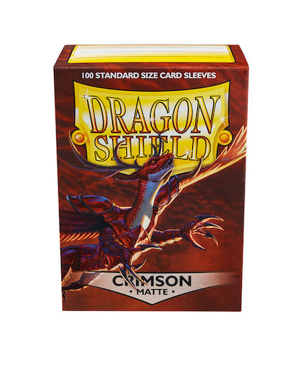 Dragon Shield Game Accessory Dragon Shield Matte Crimson Protective Card Sleeves 100τμχ