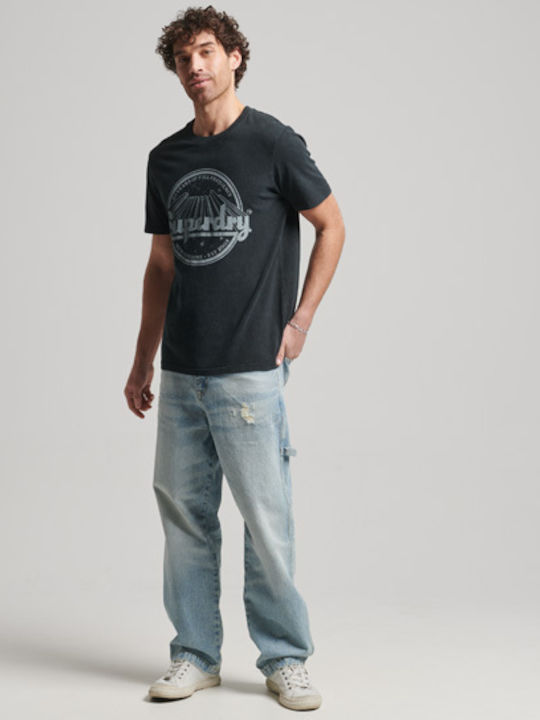 Superdry Vintage Merch Store Men's Short Sleeve T-shirt Black