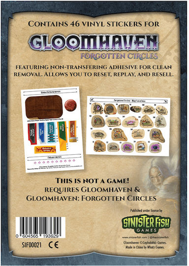 Game Expansion Gloomhaven: Forgotten Circles - Removable Sticker Set (Exp) (EN) Cephalofair