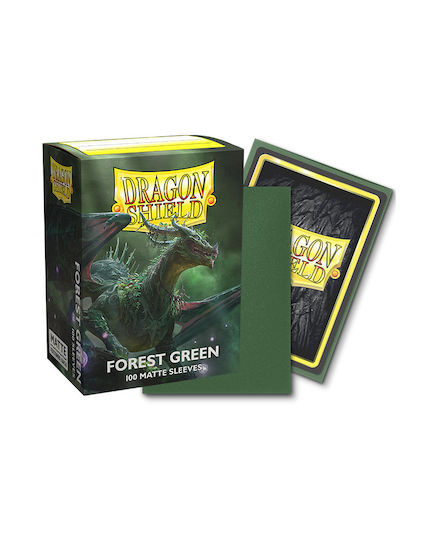 Dragon Shield Game Accessory Sleeves Standard Size Matte Forest Green 100 Sleeves