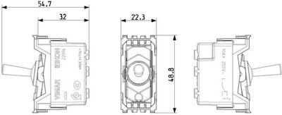 Vimar Eikon Recessed Electrical Lighting Wall Switch Mechanism Basic Aller Retour Χρυσό Σατινέ