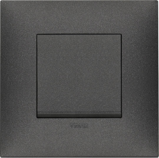 Vimar Recessed Wall Switch Lighting One-Way without Frame Black