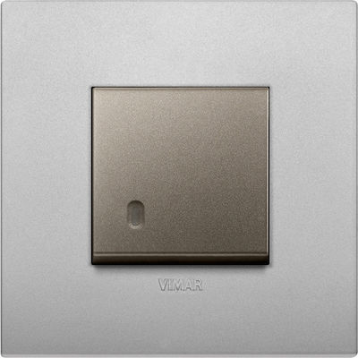 Vimar Recessed Electrical Lighting Wall Switch no Frame Basic Medium Aller Retour Gray 19013.2.M