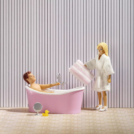Lundby Μπανιέρας με Μπουρνούζι Έπιπλα για Κουκλόσπιτο