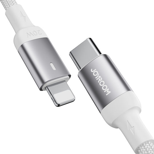 Joyroom S-CL020A10 Geflochten USB-C zu Lightning Kabel 20W Weiß 1.2m