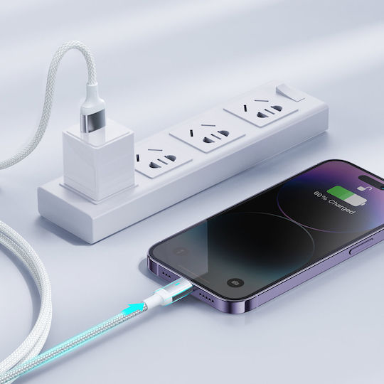 Joyroom S-CL020A10 Braided USB-C to Lightning Cable 20W Λευκό 2m