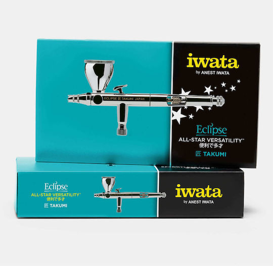 Anest Iwata Αερογράφος Eclipse Takumi Side Feed Dual Action mit Behälter 7ml