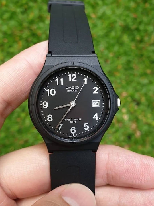 Casio Men's Watch 39mm Battery with Black Rubber Strap